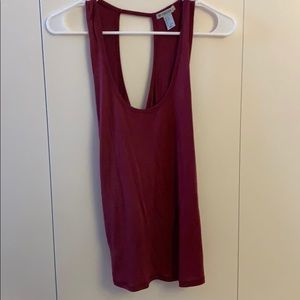 Maroon Cross-Back Tank
